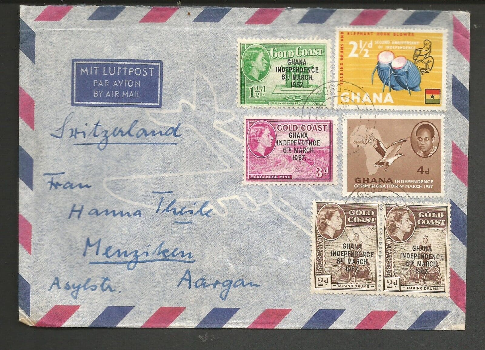 GOLD COAST - 1959, COVER TO SWITZERLAND