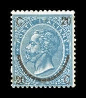ITALY - 1865, 20c on 15c Blue, Ty. II