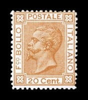 ITALY - 1877, 20c Orange ocher