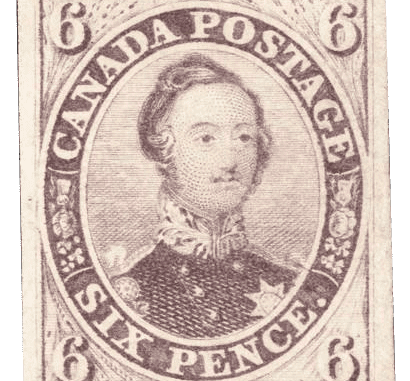 CANADA - 1855, 6 pence HRH Prince Albert Stamp