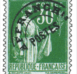 FRANCE - 1933, 30C Peace allegory, GREEN with Overprint