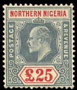 NIGERIA - 1904, £25, BRITISH COMMONWEALTH NORTHERN NIGERIA