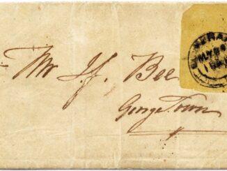 BRITISH GUINA - 1851, 4-cents stamp on an envelope