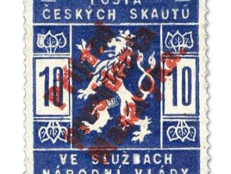 CZECH REPUBLIC - 1918, Scout Mail 10h blue Lion Stamp