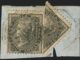 INDIA - Used in Straits Settlements, 1855-64, 4a Black, Half Used as 2a