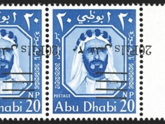 ABU DHABI - 1966, 20f on 20np Bright Ultramarine