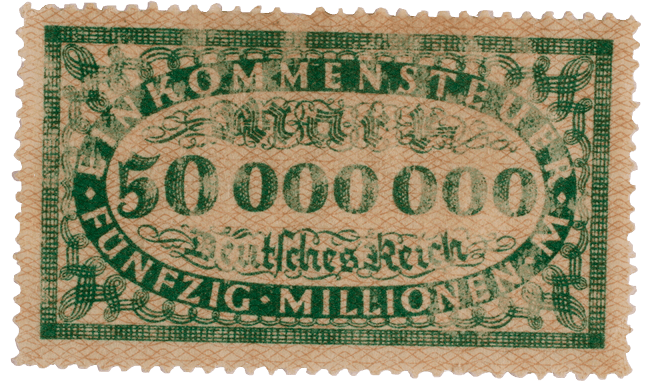 GERMANY - 1837, 50 million mark stamp