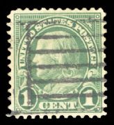 UNITED STATES - 1923 1c green, Rotary